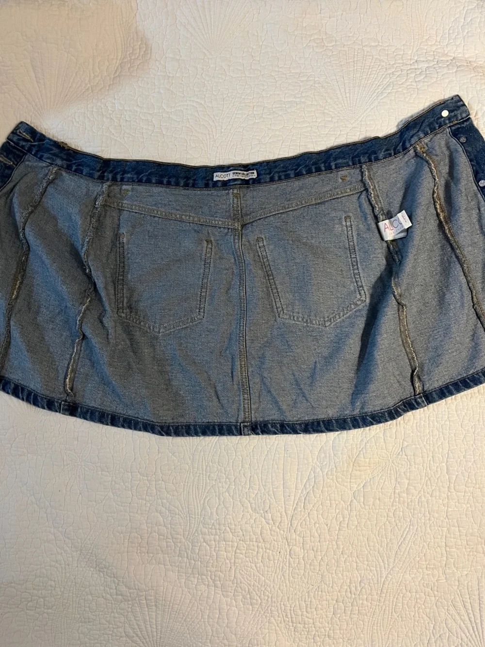 Alcott Button-Front Denim Mini Skirt - Picture 3 of 6